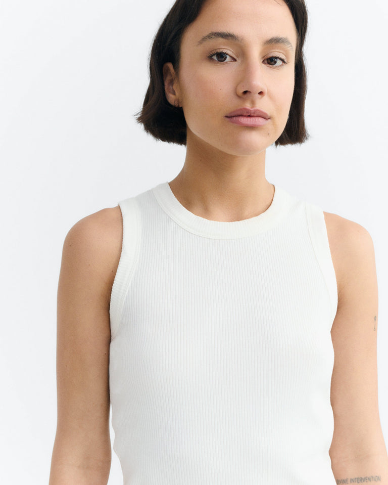 Tank top blanco Juliette sostenible - 3