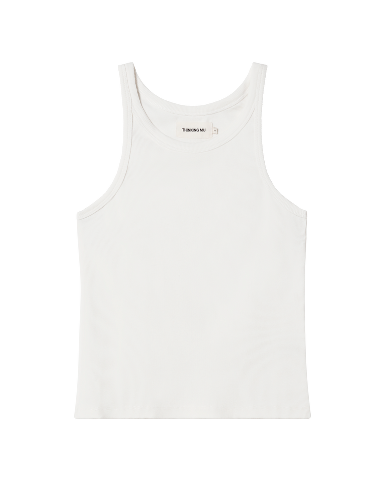 Top blanco Harriet sostenible  - silueta