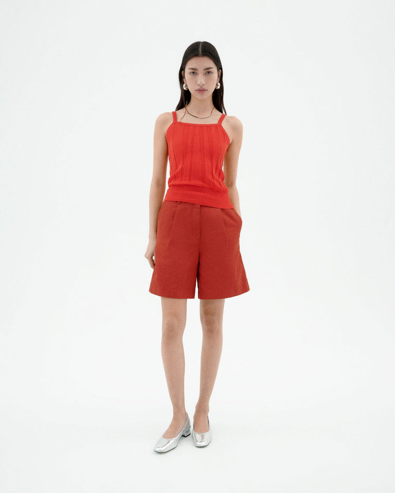 13600 Color Top Rojo Nadine | Ropa Sostenible Mujer | Thinking Mu – THINKING MU APAC