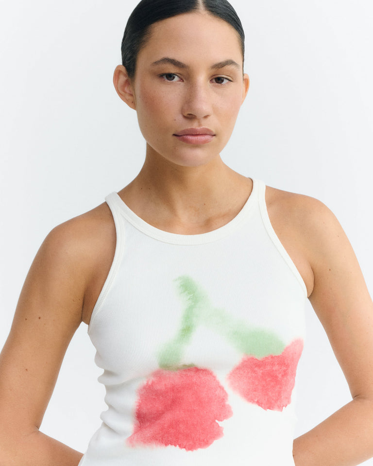 Top halter blurry cherry Harriet sostenible - 3