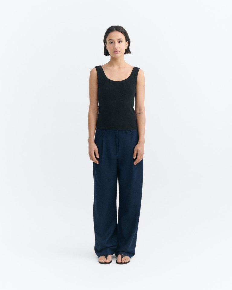 Top rib negro Julia sostenible - 2