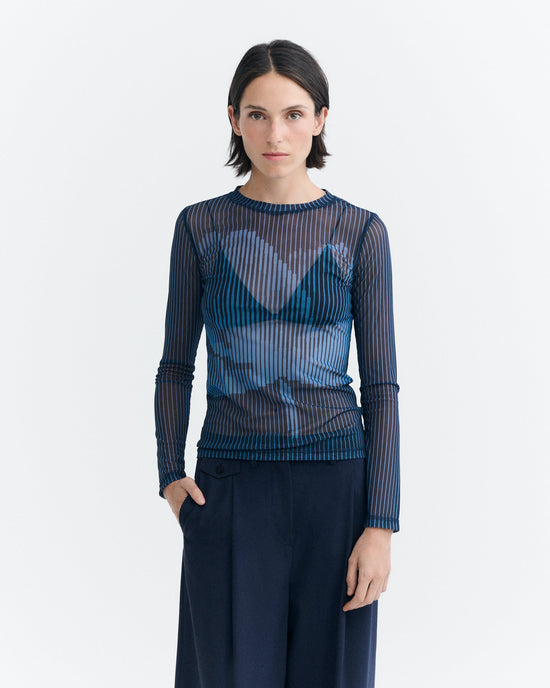 Top navy transparente lotus Tere sostenible - 2