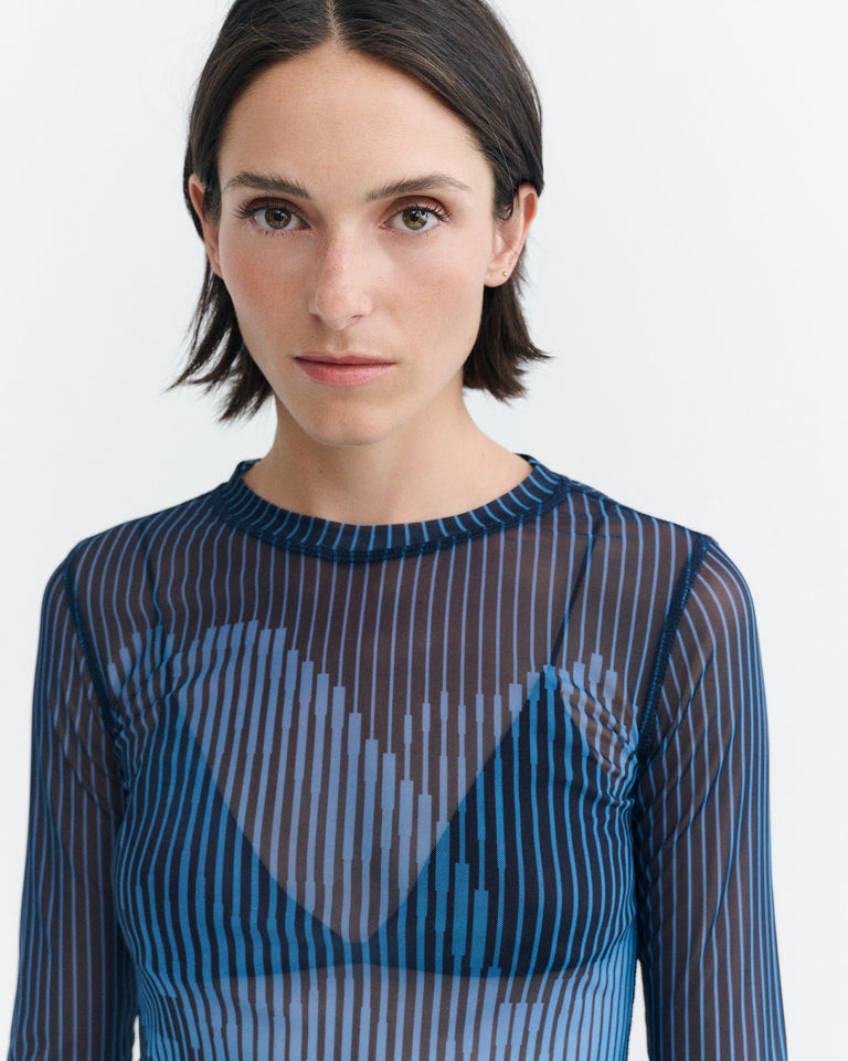 Top navy transparente lotus Tere sostenible - 3