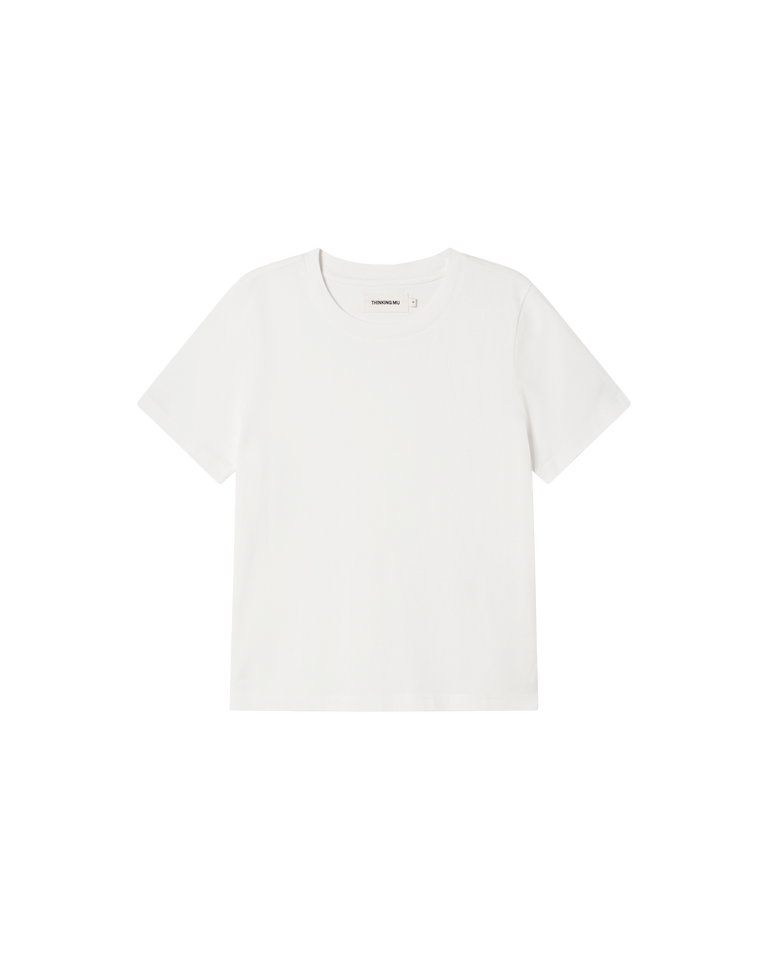 Camiseta blanca Ida sostenible  - silueta 1