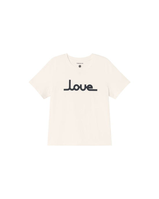Camiseta blanca love Ida sostenible - silueta 1