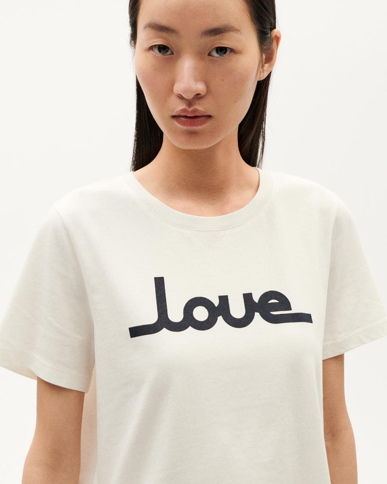 Camiseta blanca love Ida sostenible-3