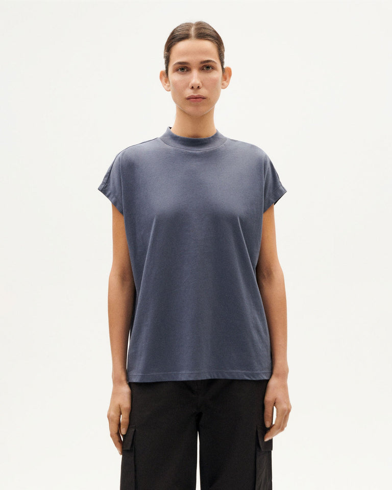 Camiseta azul básica Volta sostenible-1