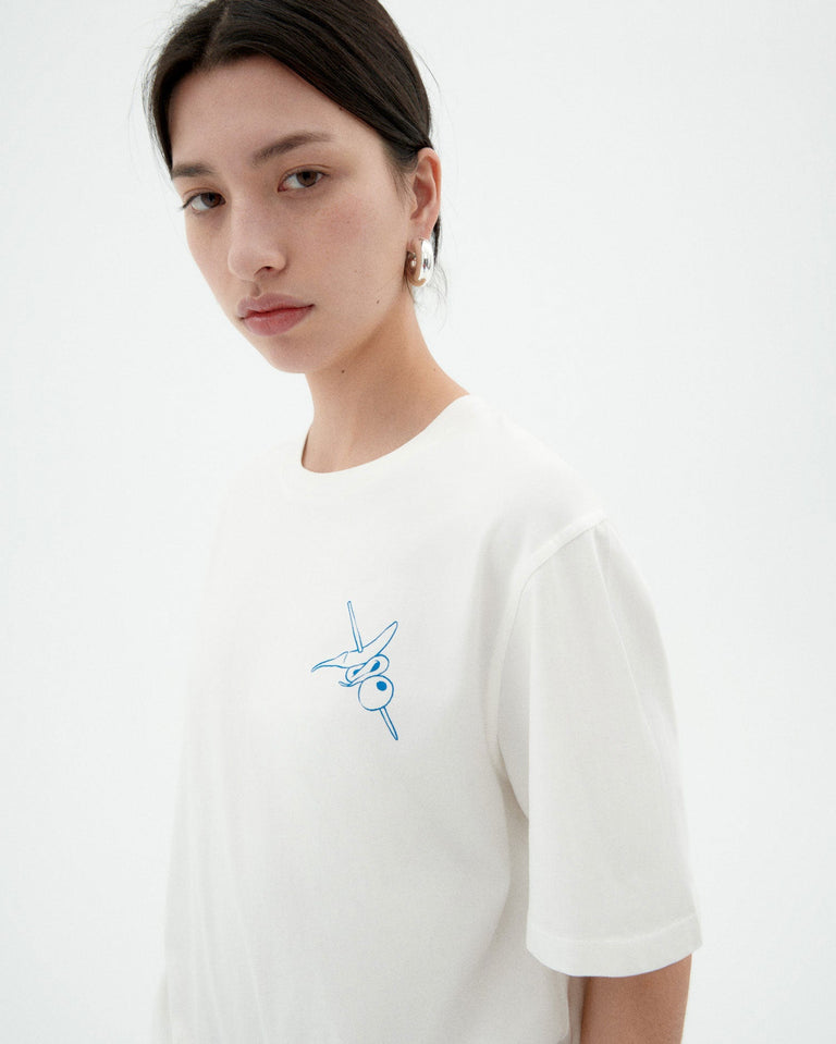 Camiseta blanca sobremesa Lucia sostenible - 4