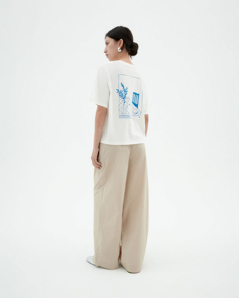 Camiseta blanca sobremesa Lucia sostenible - 3