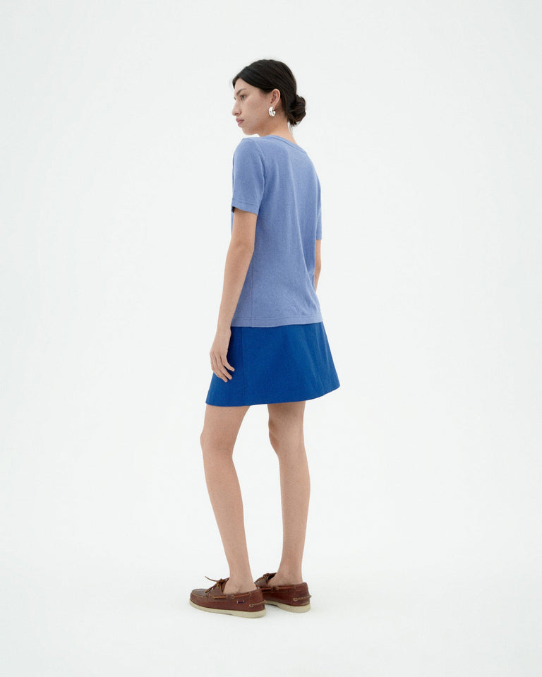 Camiseta azul claro hemp Cassia sostenible-4