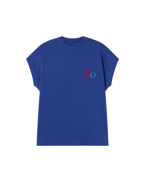 Camiseta azul sol type Volta sostenible - silueta 1