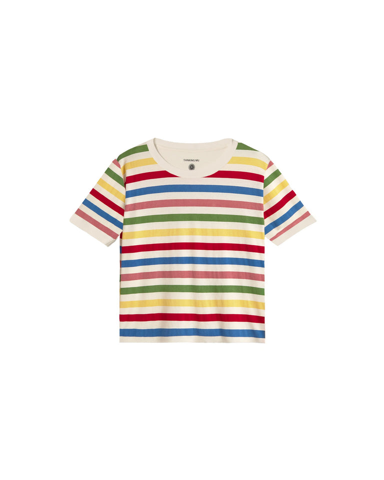 Camiseta rayas multicolor Zowie R sostenible silueta - 1