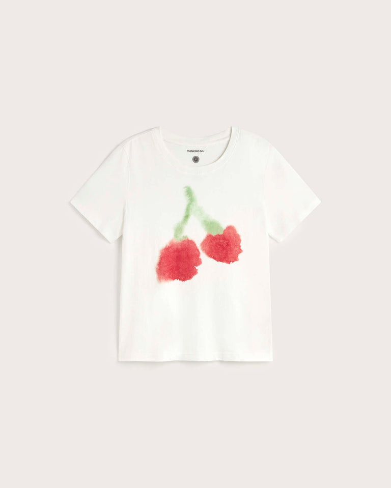 Camiseta blurry cherry Ida sostenible silueta - 1