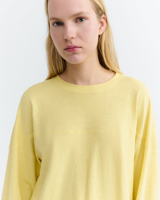 Camiseta oversize amarilla hemp Bar sostenible - 2