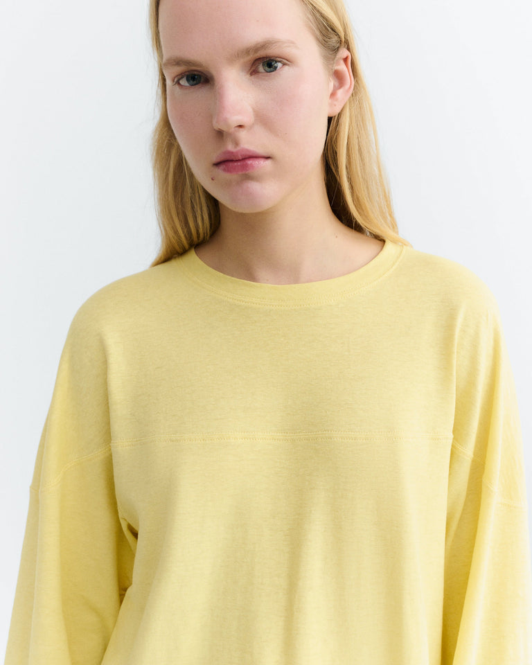 Camiseta oversize amarilla hemp Bar sostenible - 2