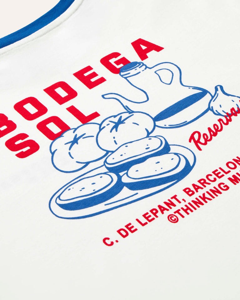 Camiseta contraste azul bodega sol Lucia sostenible silueta - 2
