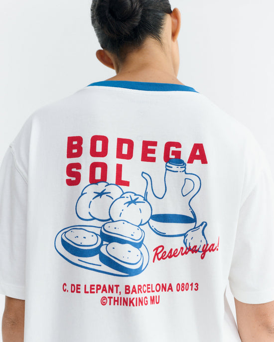 Camiseta contraste azul bodega sol Lucia sostenible - 2