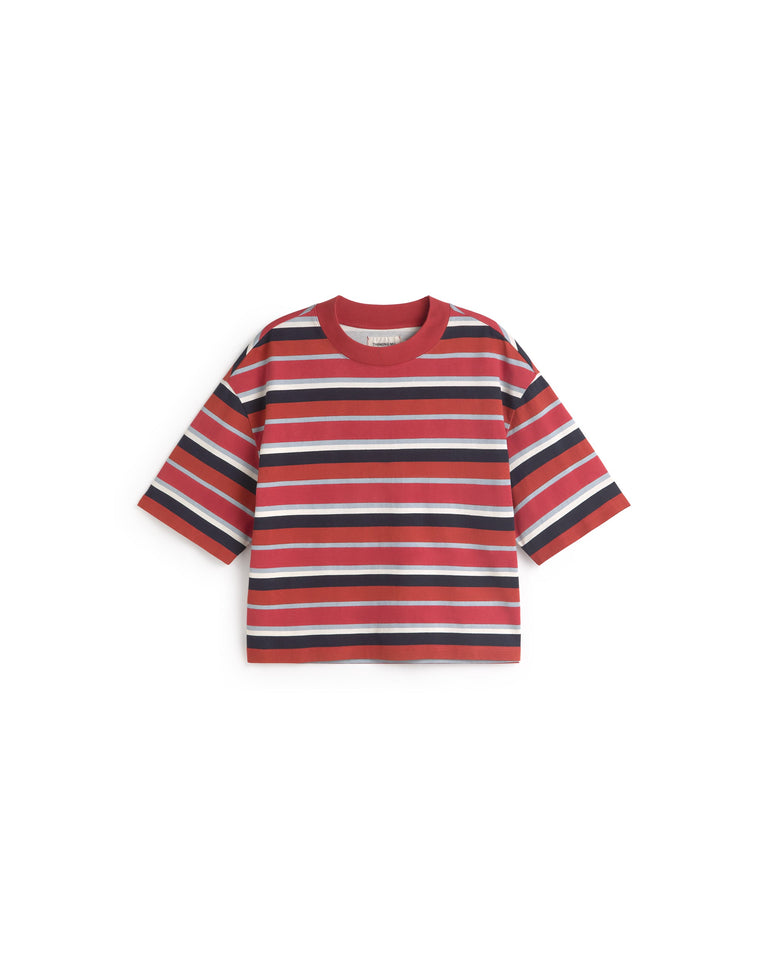 Camiseta oversize rayas kiki Lena sostenible silueta - 1