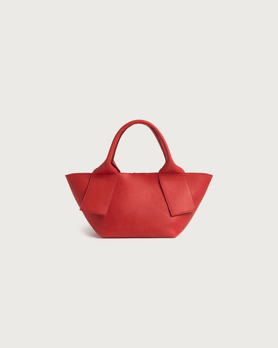Bolso mini rojo piel Pepo sostenible - silueta 1