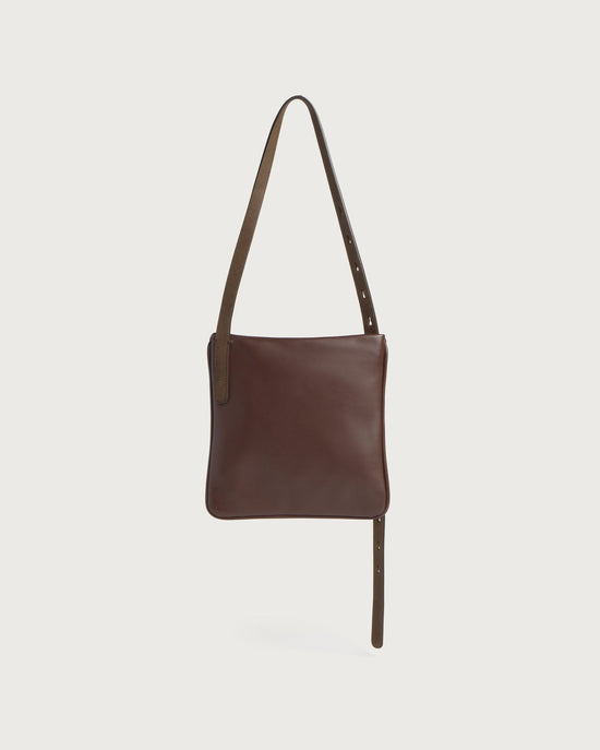 Bolso hombro marrón piel Bonbon sostenible - silueta 2