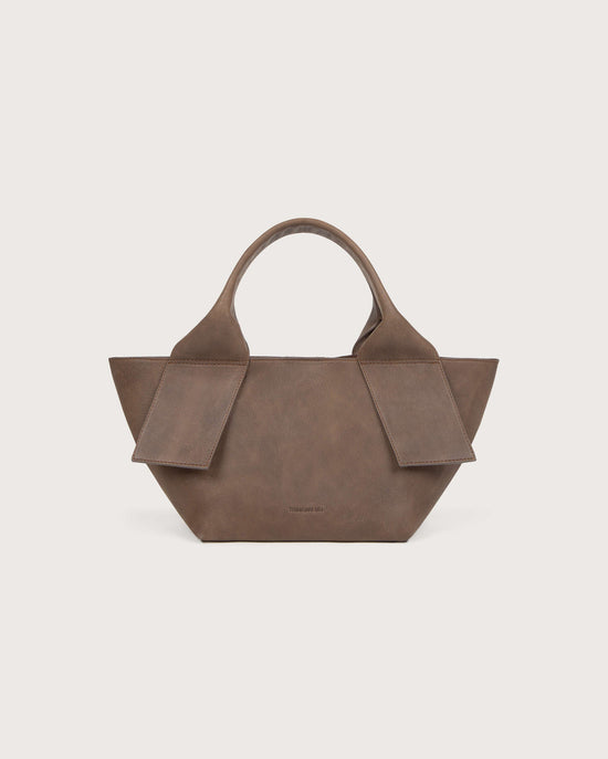 Bolso mini marrón piel Pepo - silueta 1