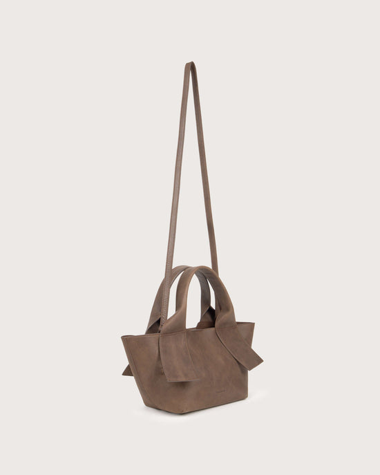 Bolso mini marrón piel Pepo - silueta 3