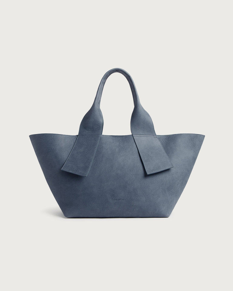 Bolso blue piel Pepo sostenible - silueta 1