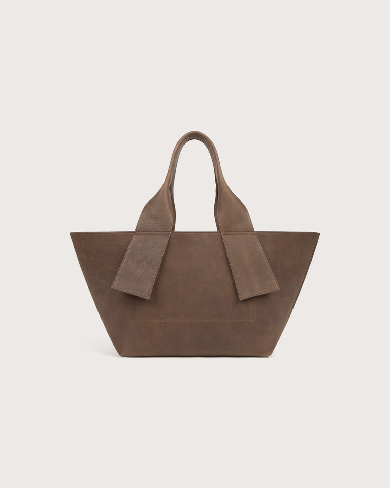 Bolso marrón oscuro piel Pepo - silueta 2