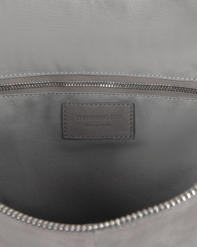 Bolso gris piel Ova - silueta 5