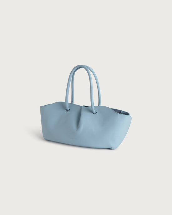 Bolso azul claro piel Julie sostenible silueta - 4