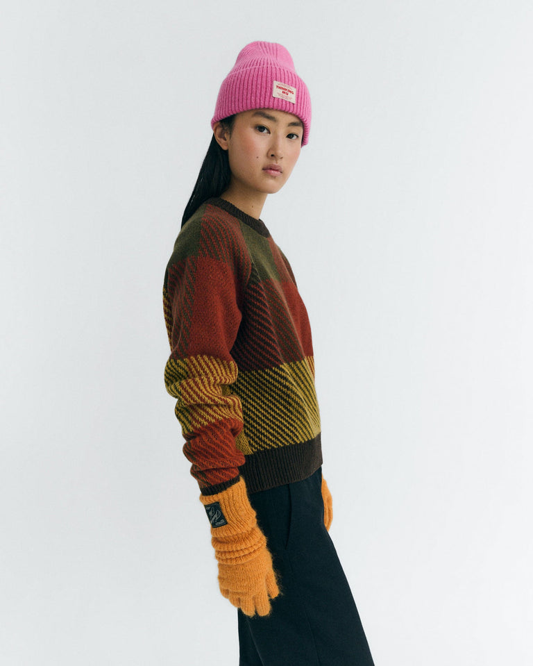 Guantes punto naranja mohair Maggie sostenible - 3