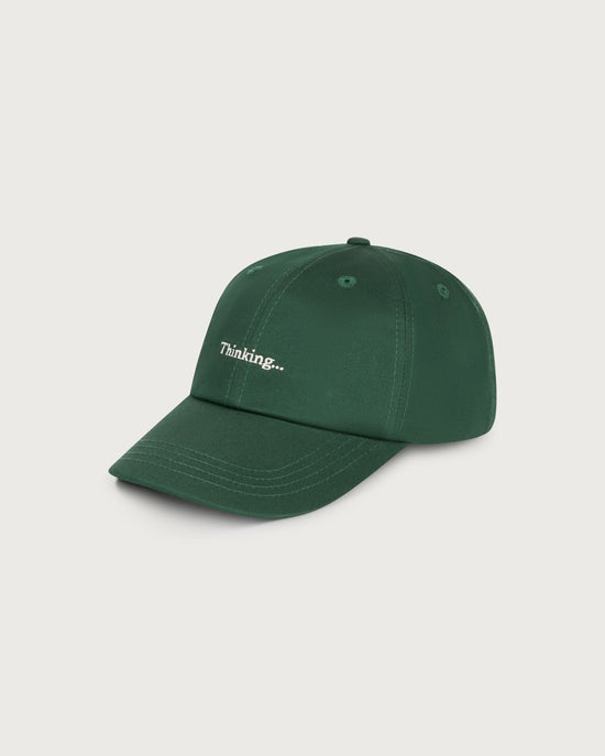 Gorra verde Thinking Chris sostenible  - silueta