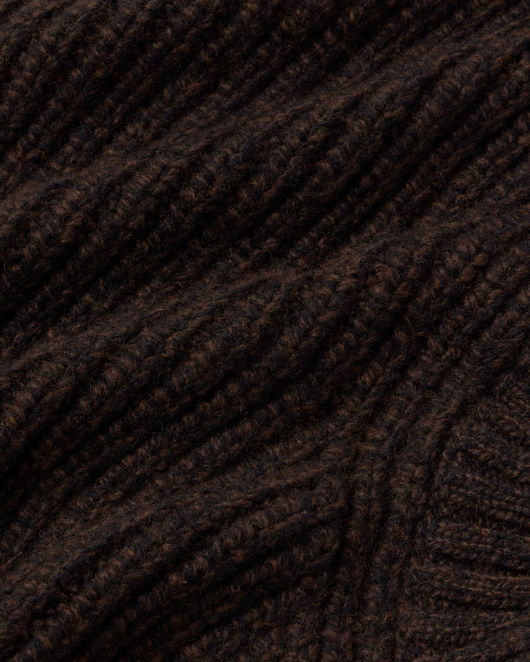 Balaclava lana marrón Jude sostenible silueta - 3