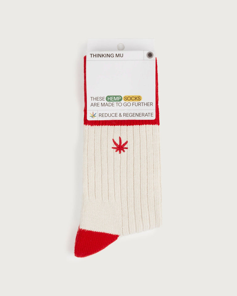 Calcetines rojos Hemp Peu- Silueta 5